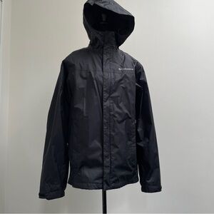 Columbia Omni Tech Waterproof Breathable Rain Jacket Men’s Size S in Black